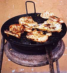 bbq chicken in Antigua, Guatemala